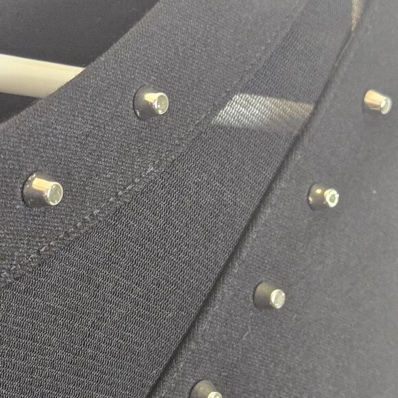 INC Black Studded Neckline Sheath Dress PLUS 2X Moto Goth Side Zip WHIMSIGOTH - Picture 5 of 8